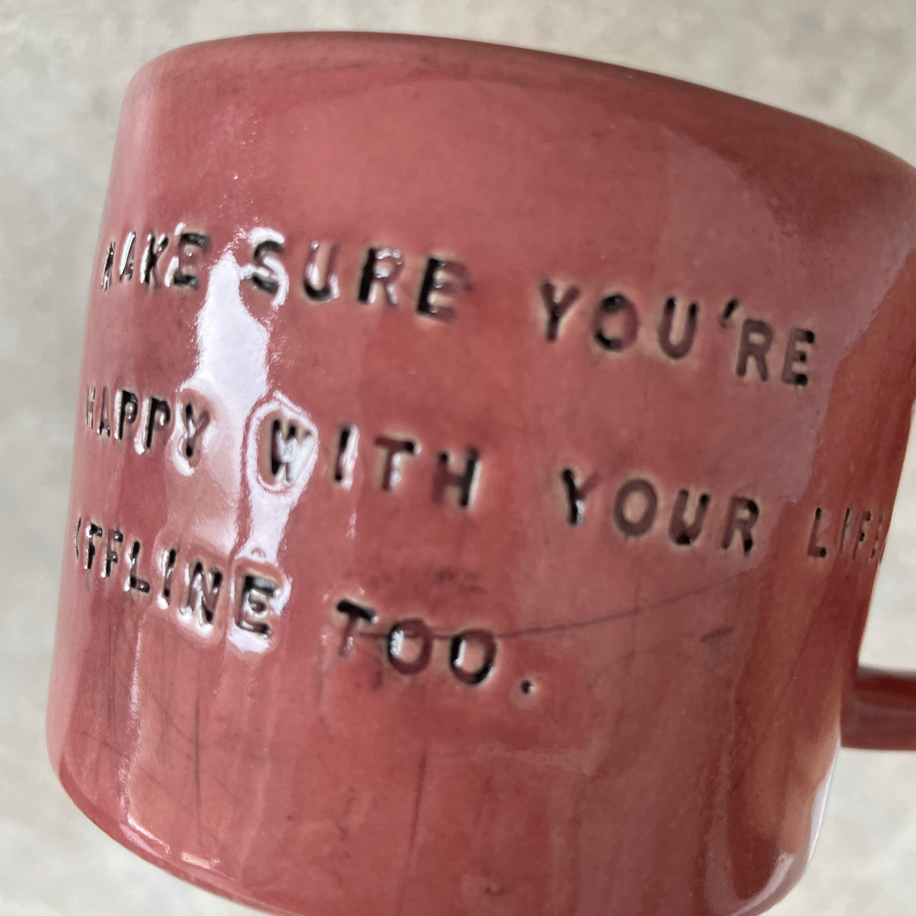 Unique coffee mug with quote