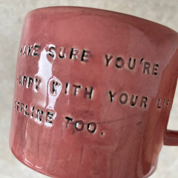 Unique coffee mug with quote