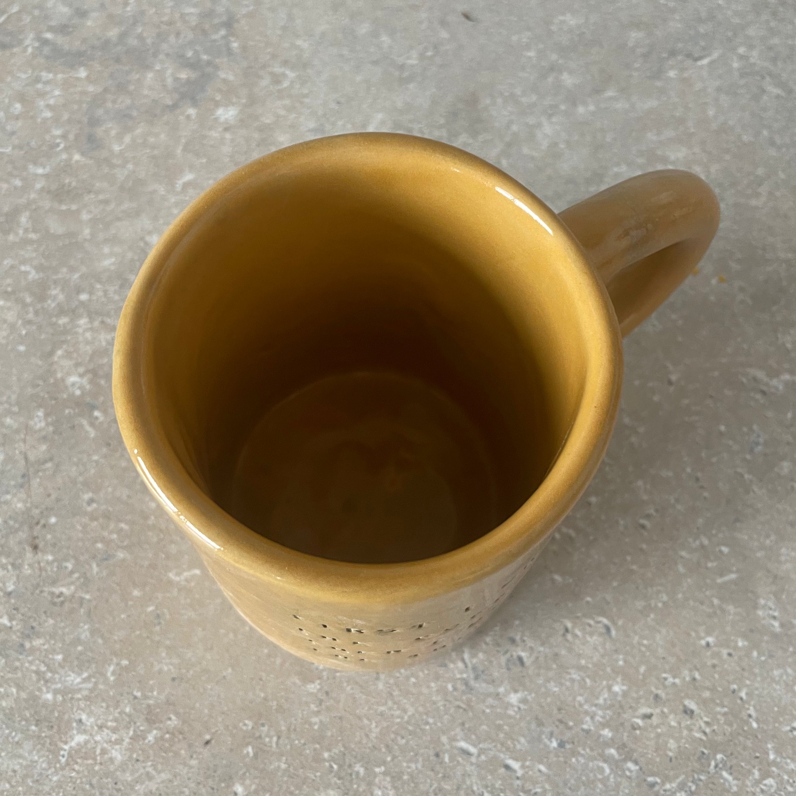 Big mug with saying about coffee