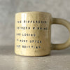 Ceramic mug with quote