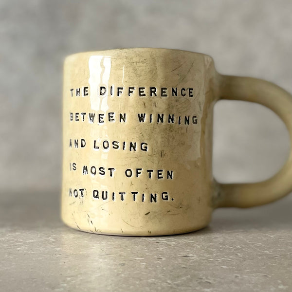 Ceramic mug with quote