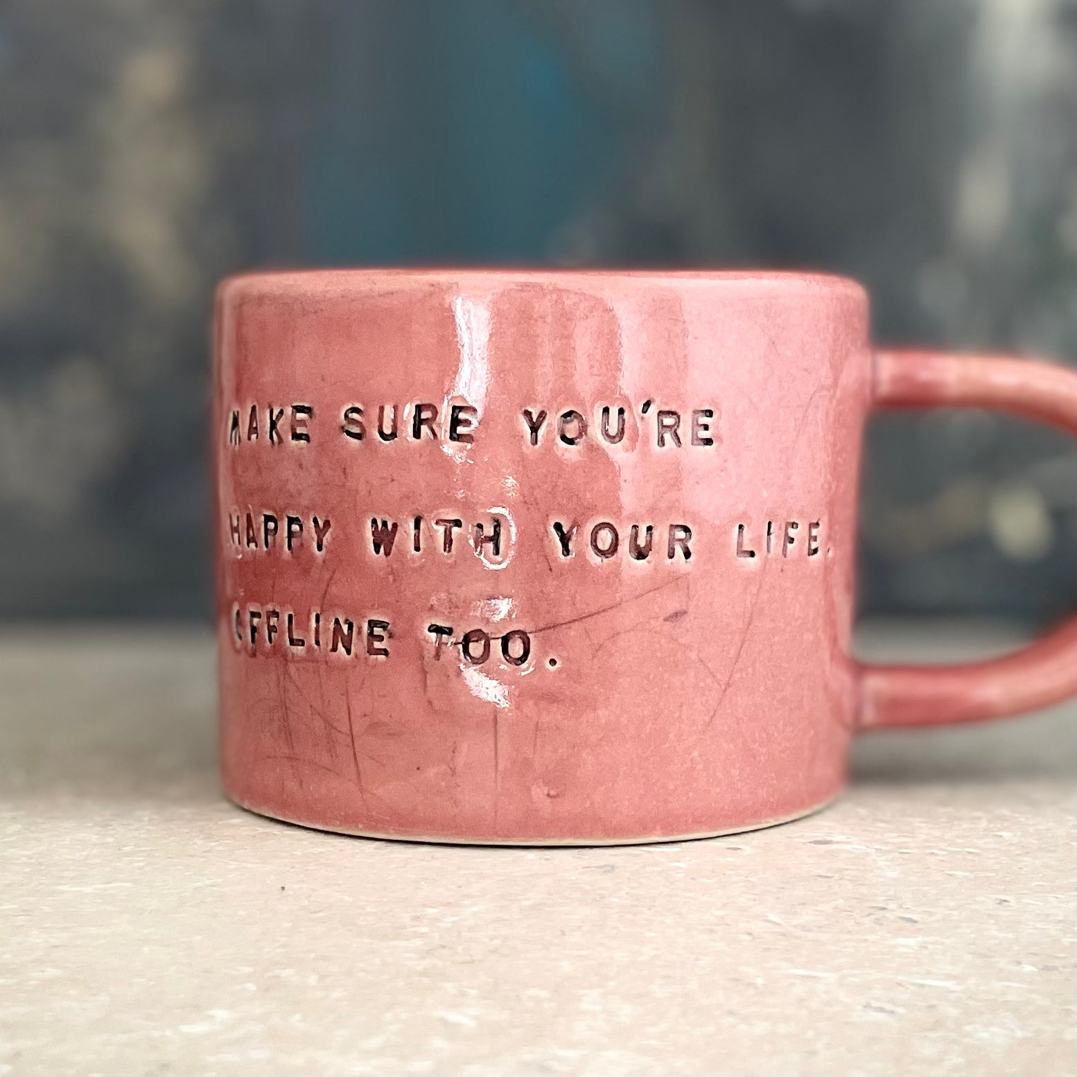 Unique coffee mug with quote