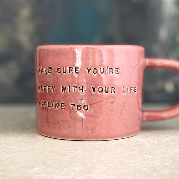 Unique coffee mug with quote