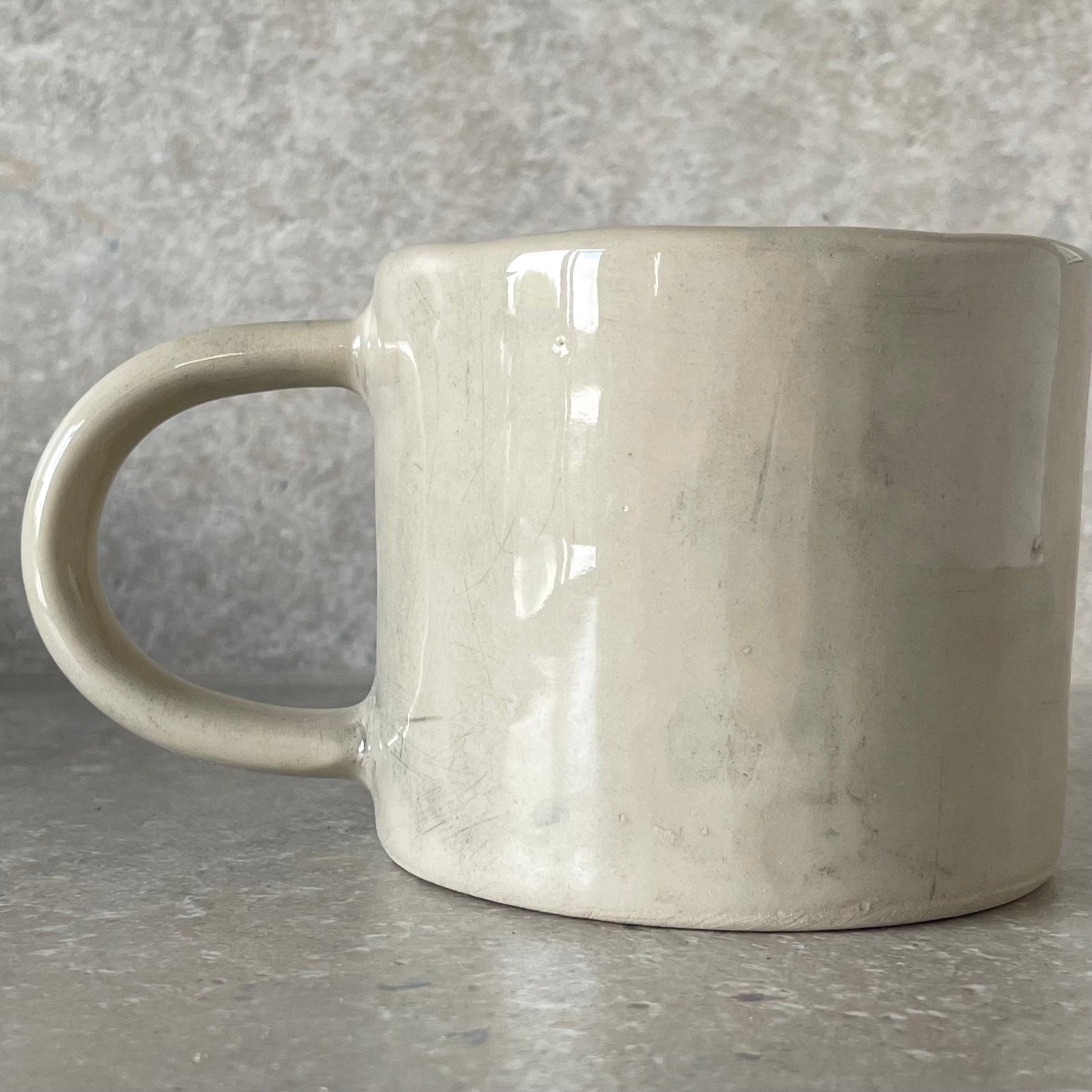 White ceramic mug with quote by Rumi