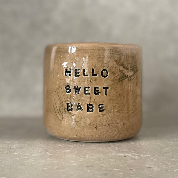 Cozy handmade tumbler mug| Red Tuxedo Ceramics