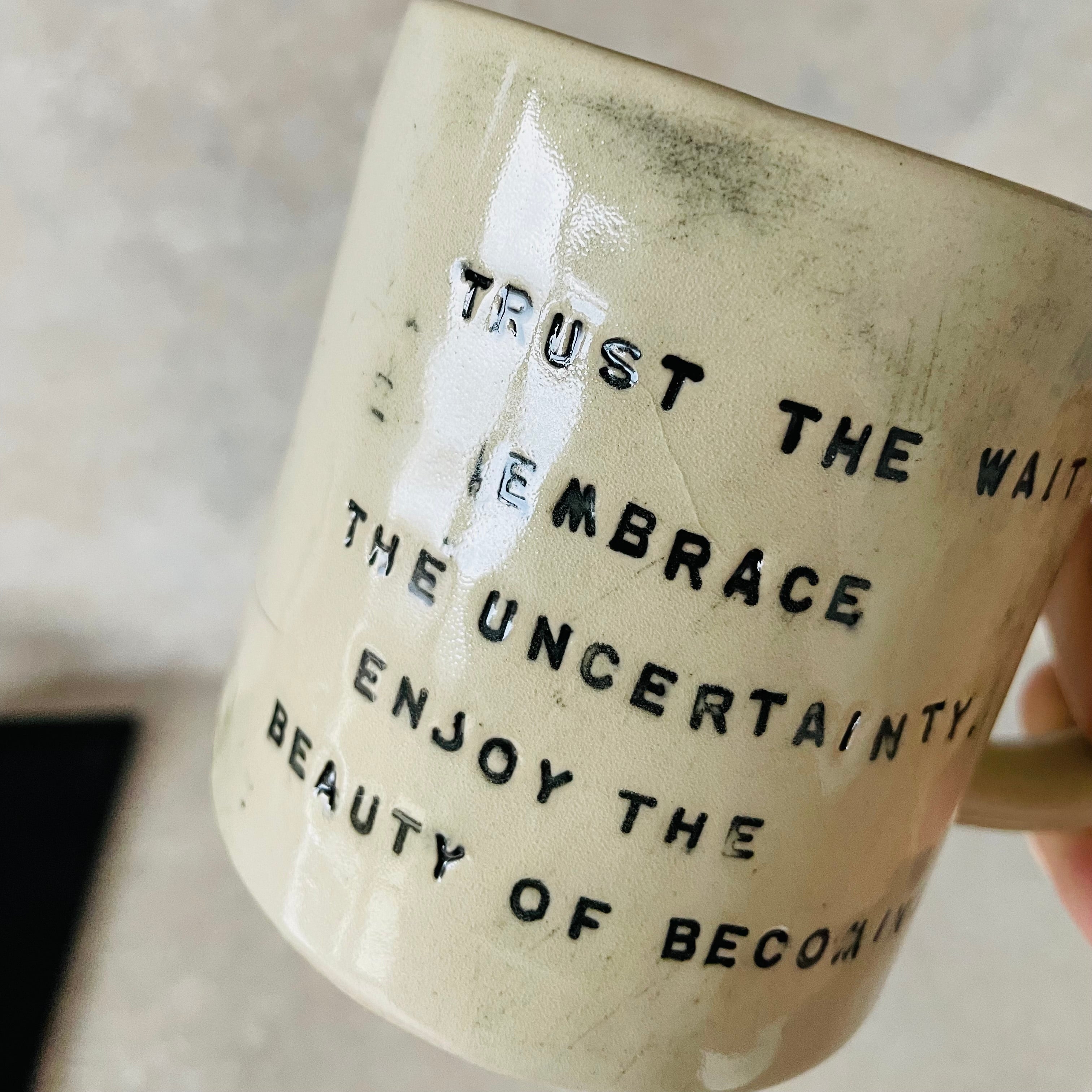 BIG MUG WITH INSPIRATIONAL SAYING | RedTuxedoCeramics