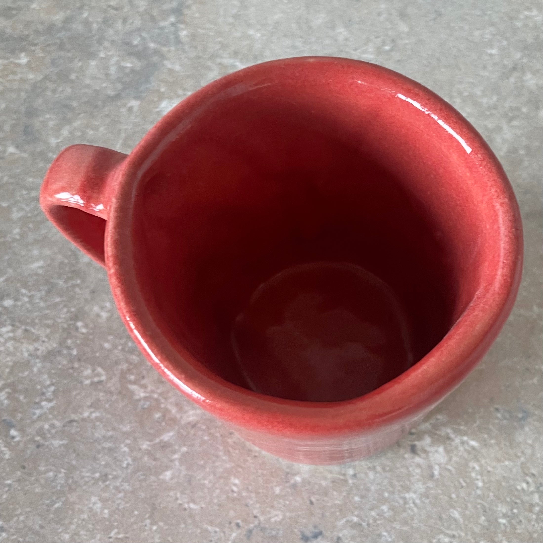 Bright red small coffee mug START