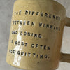 Ceramic mug with quote