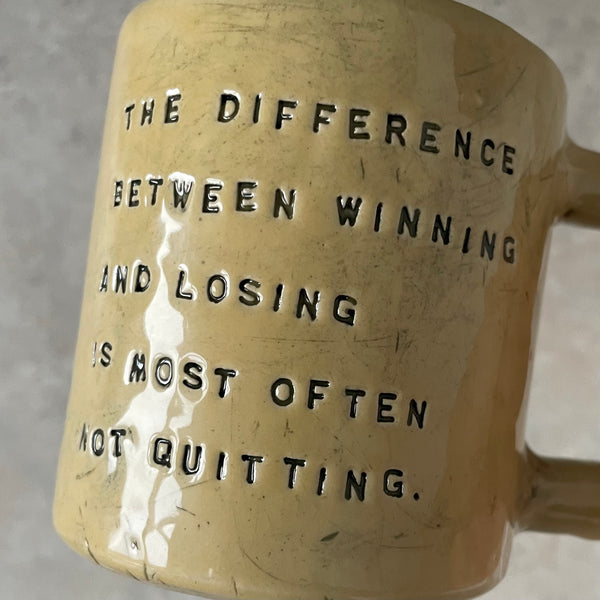 Ceramic mug with quote