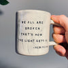 Ceramic mug with quote