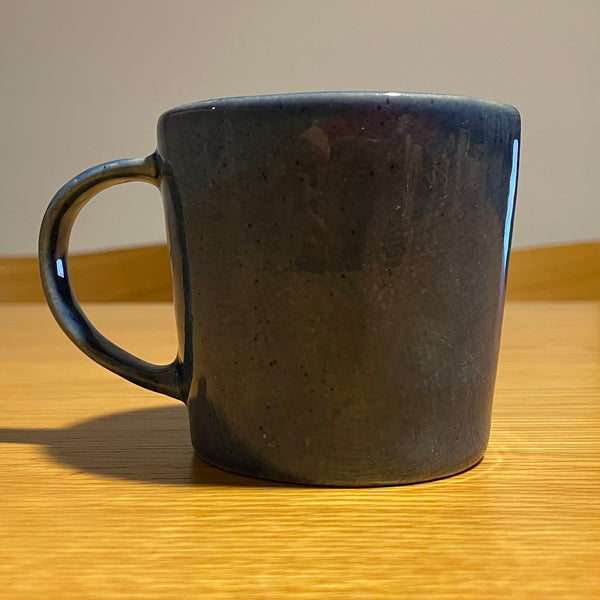 Blue handmade ceramic mug