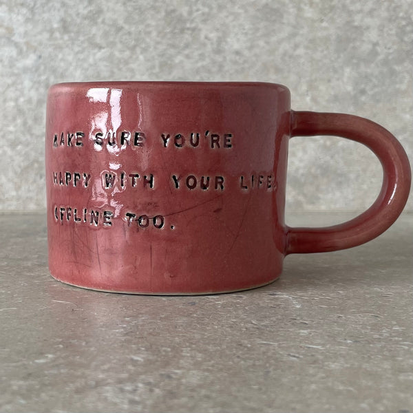 Unique coffee mug with quote