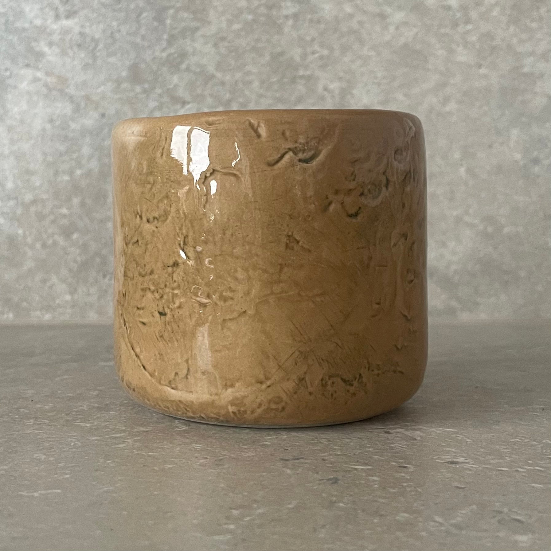 Caramel cozy tumbler mug HELLO SWEET BABE