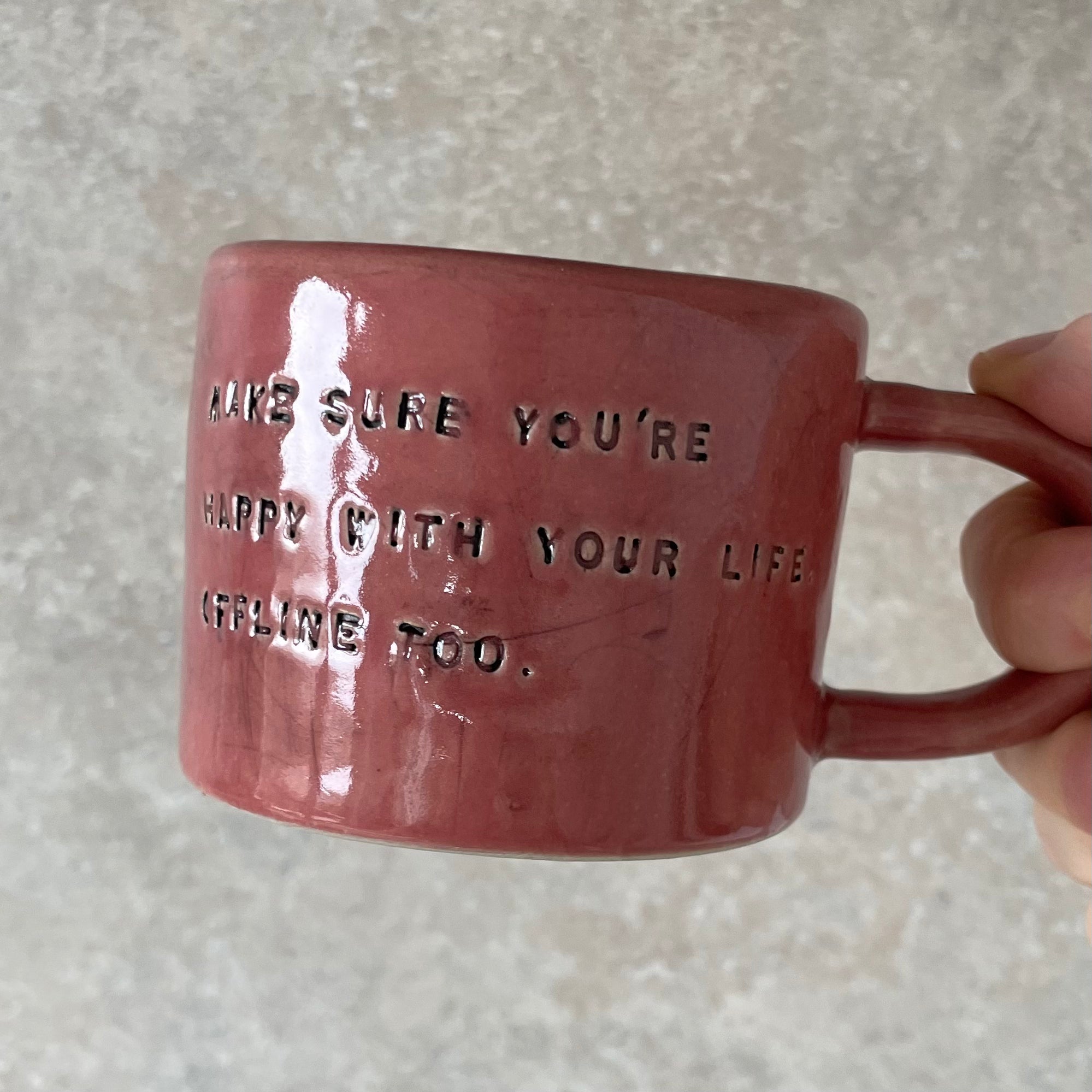 Unique coffee mug with quote