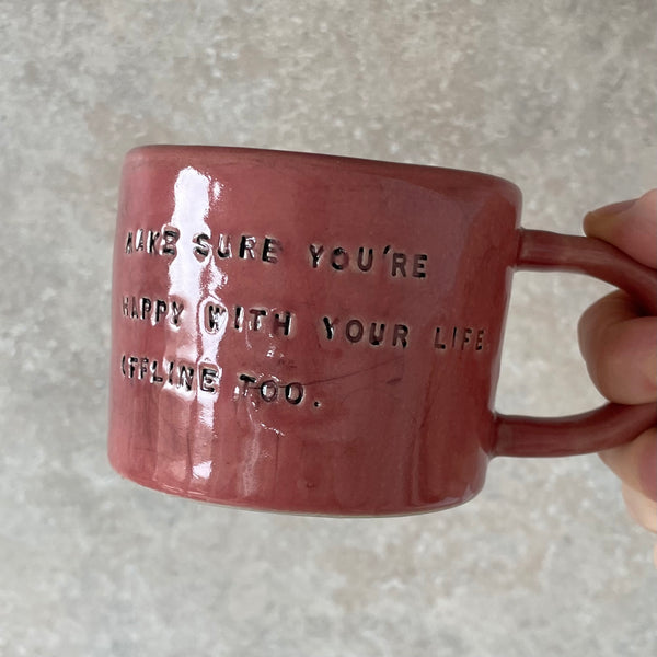 Unique coffee mug with quote
