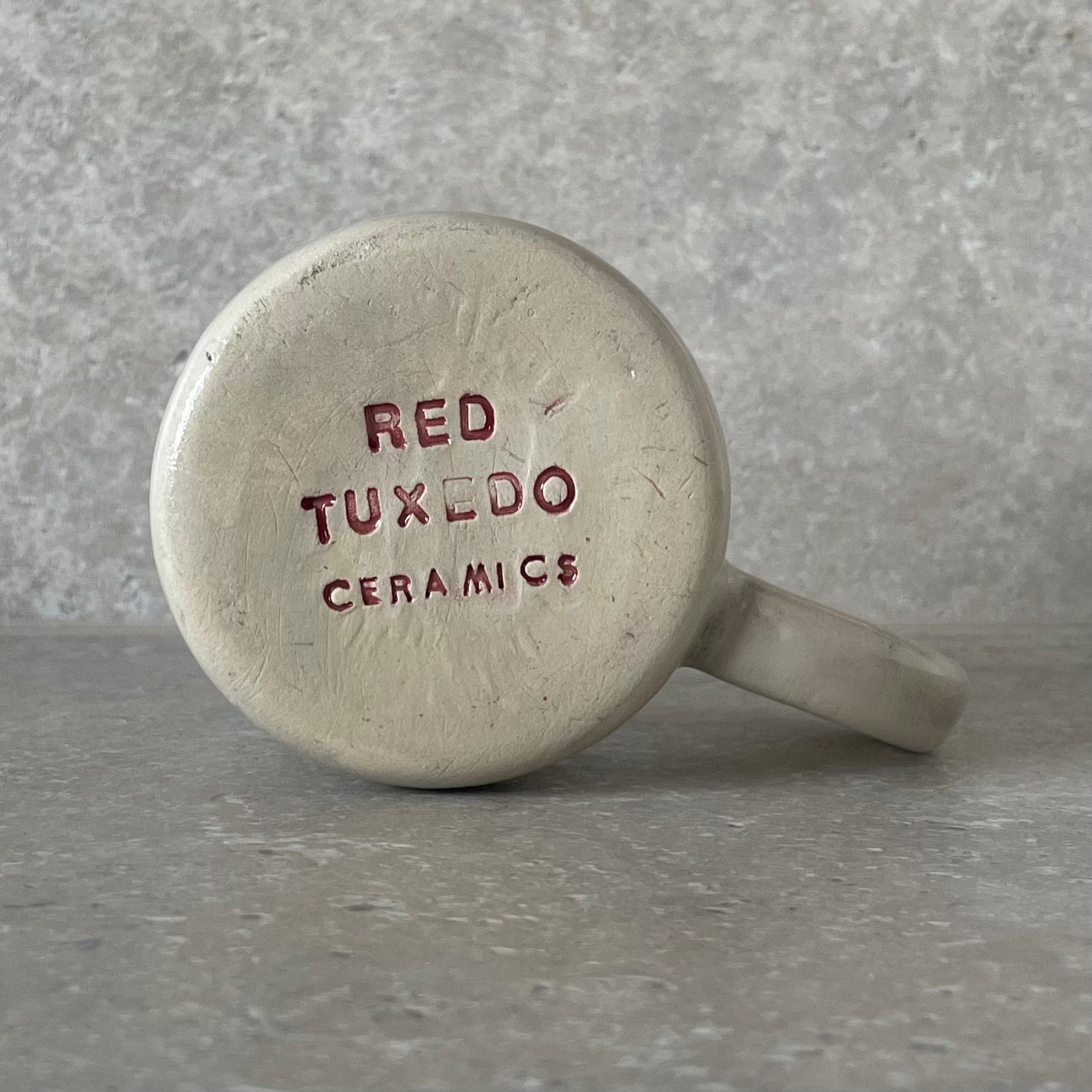 Ceramic mug with saying about coffee