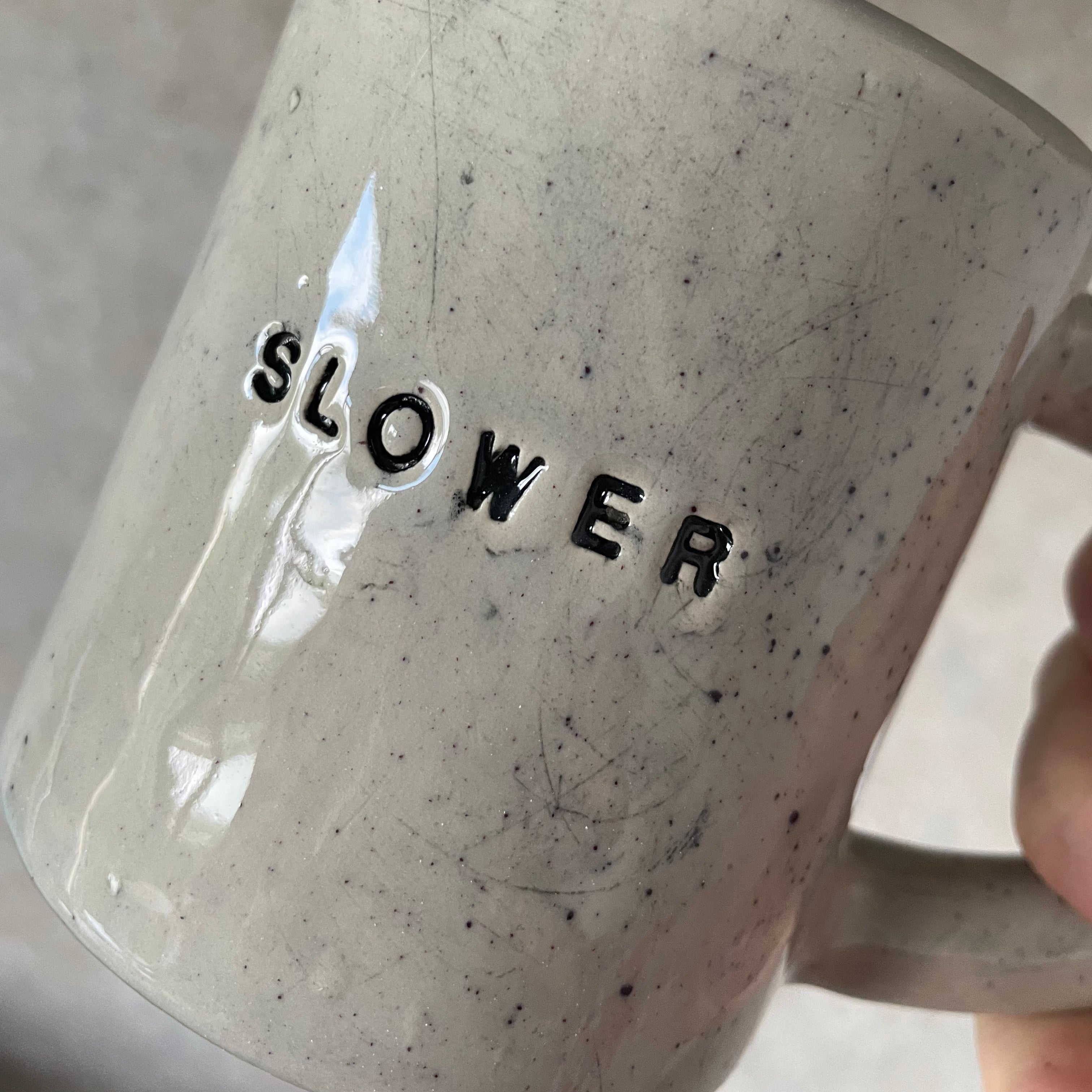 Heavy coffee mug SLOWER