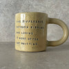 Ceramic mug with quote