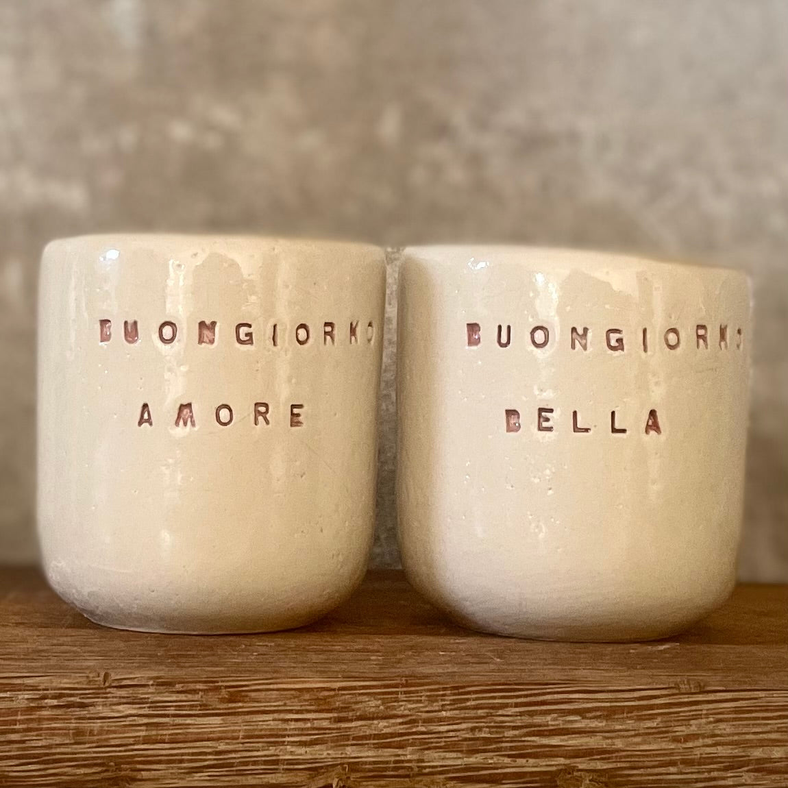 Set of two small espresso mugs BUONGIORNO