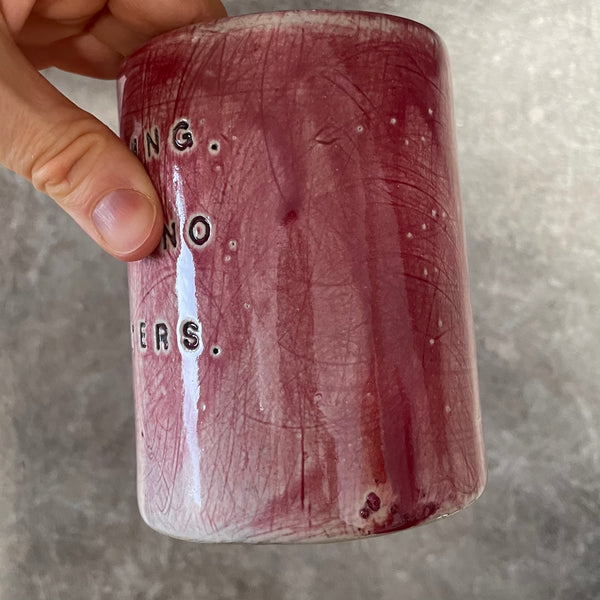 Very irregularly pink mug WARNING