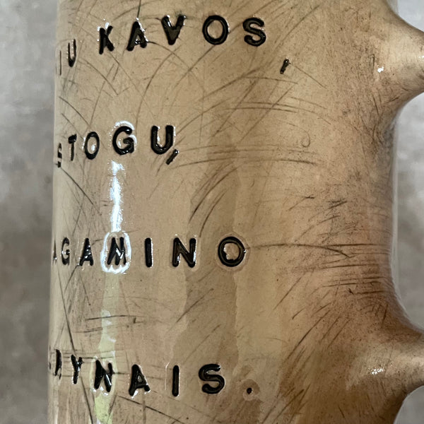 Large mug with funny saying in Lithuanian
