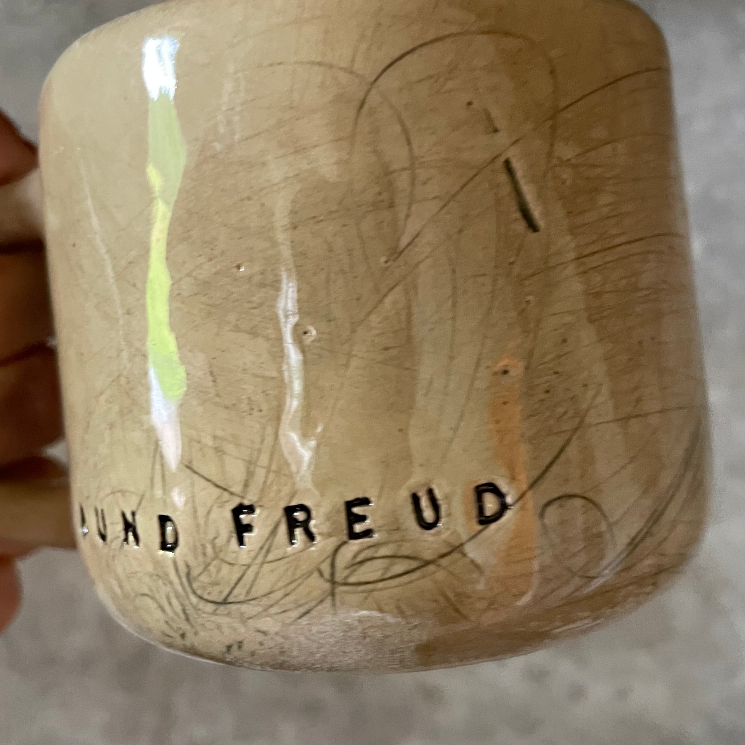 Mug with quote about cats