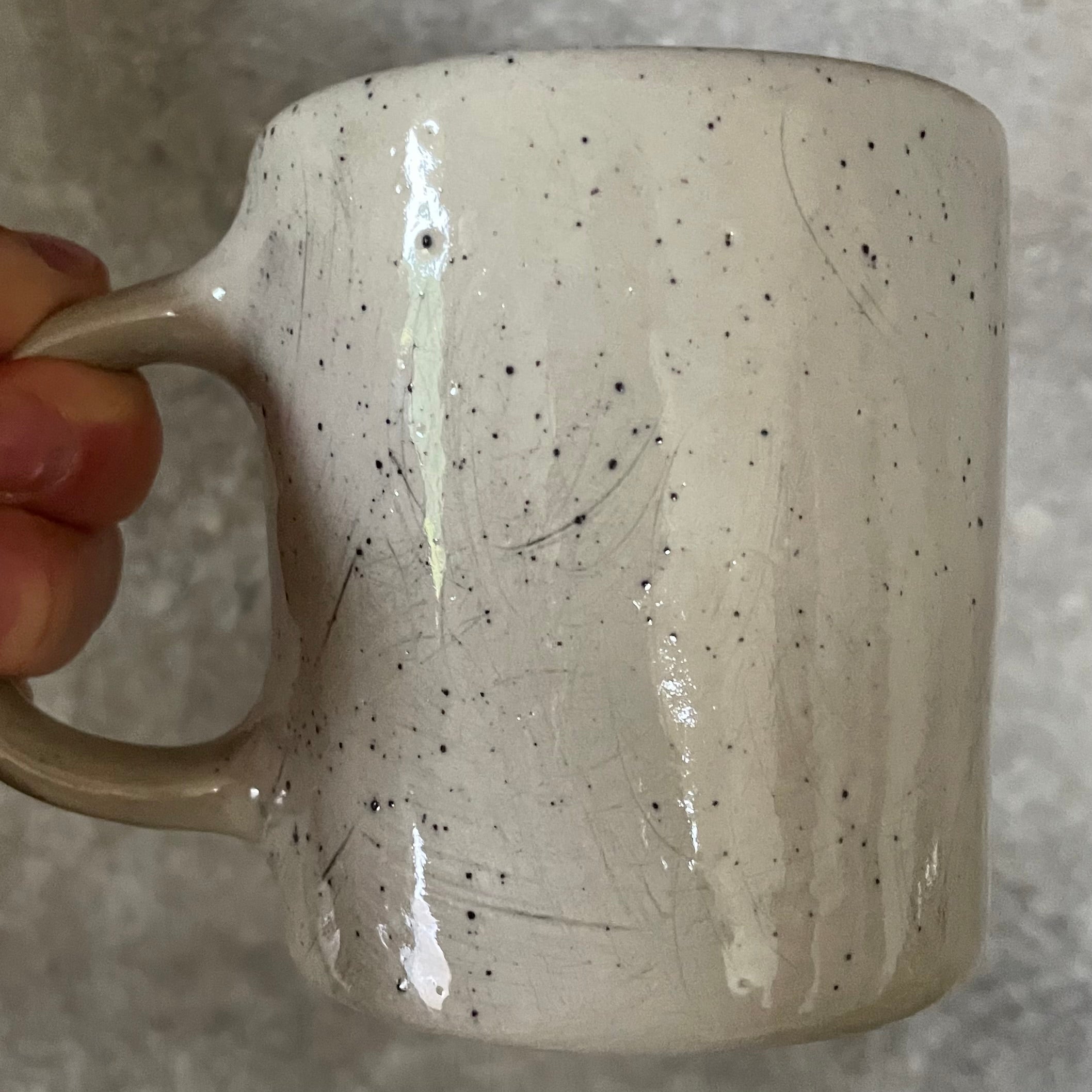 Ceramic mug about time and life