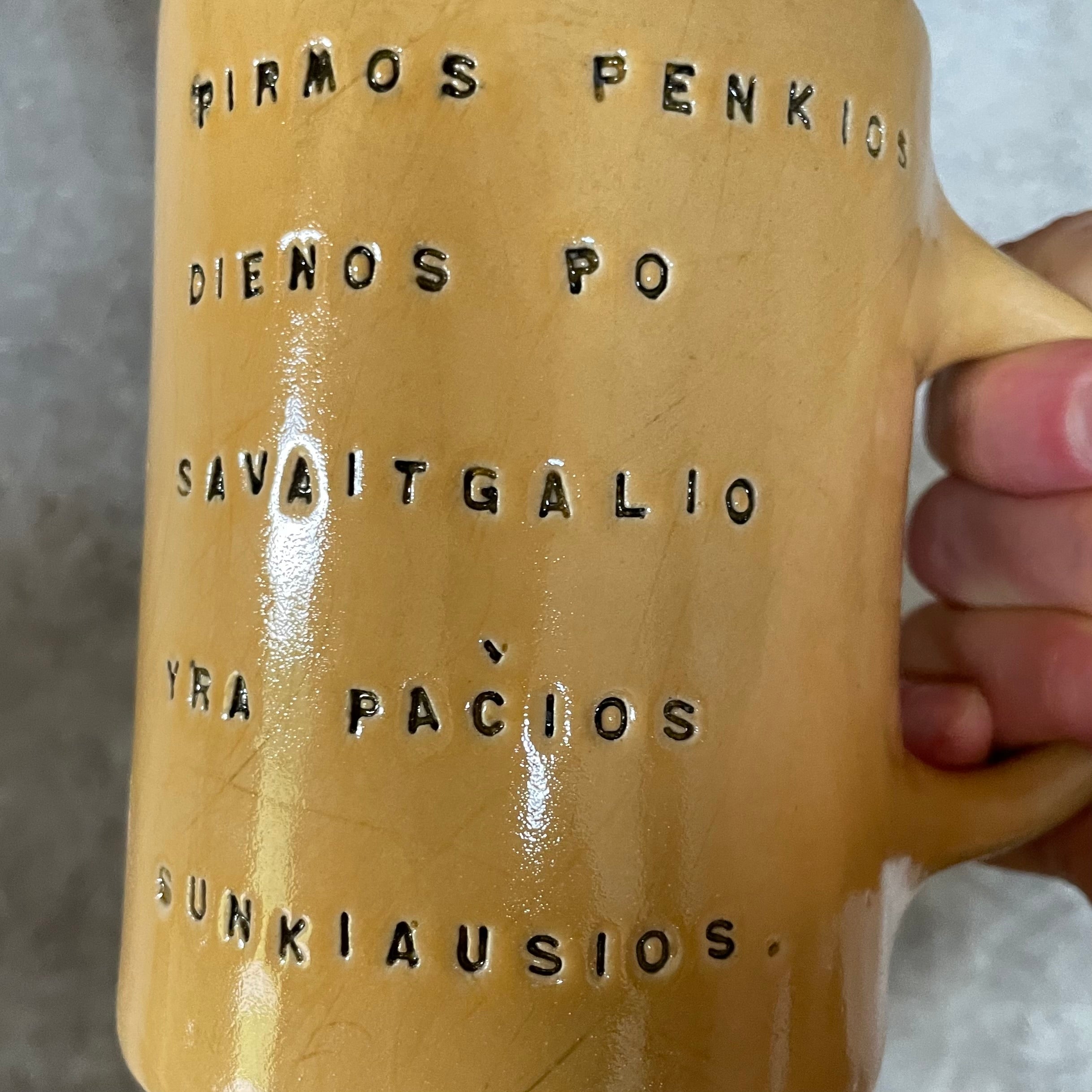 Yellow mug about work week