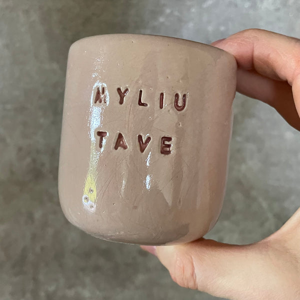 Rožinis mažas puodelis MYLIU TAVE