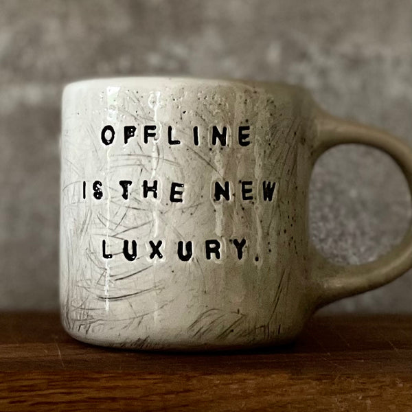 Ceramic mug OFFLINE with cat