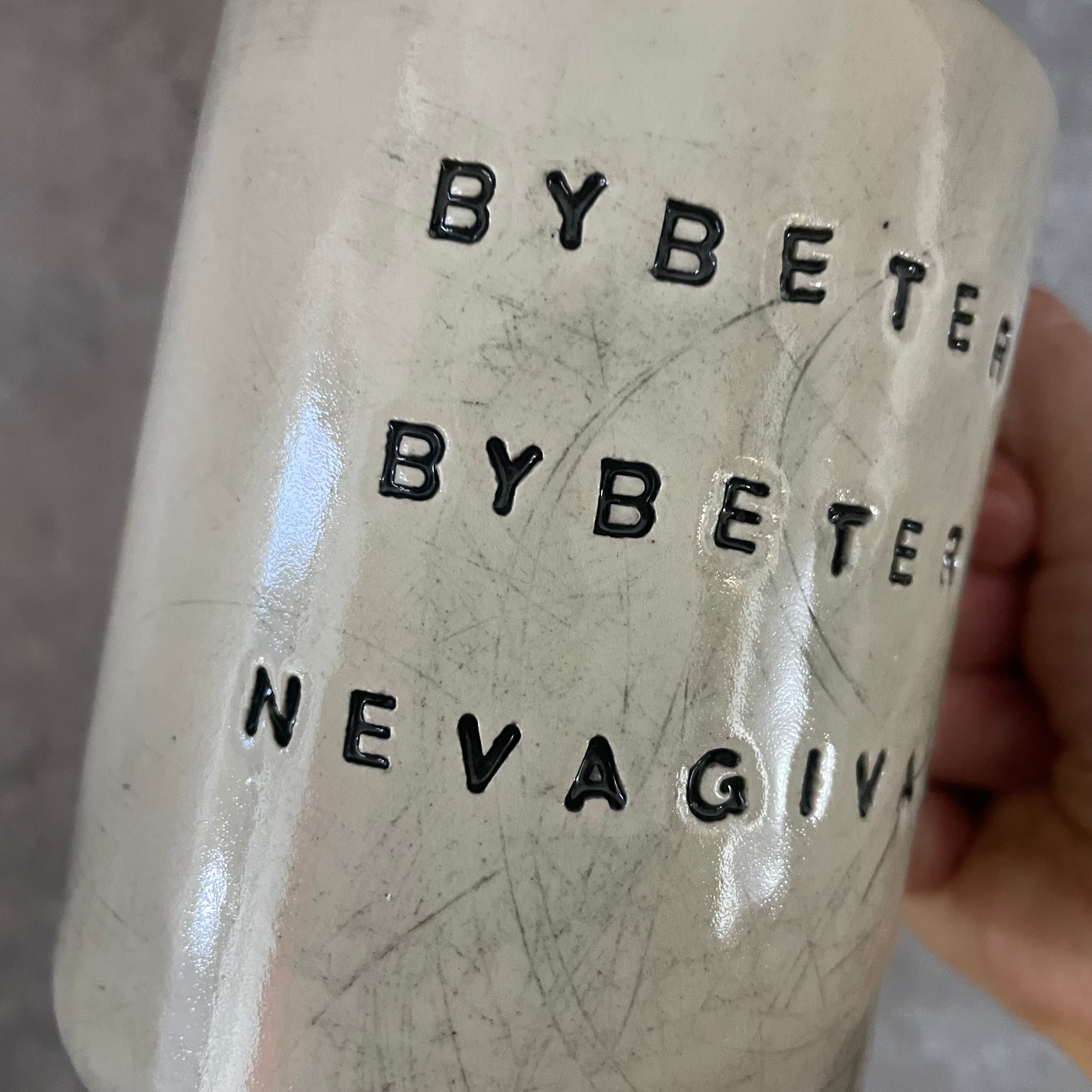 White mug with motivational saying