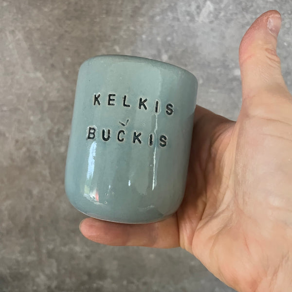 Blue mug KELKIS BUČKIS 150 ml