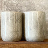 Two big ceramic tumbler mugs without handle about work