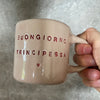 Pink handmade mug for her