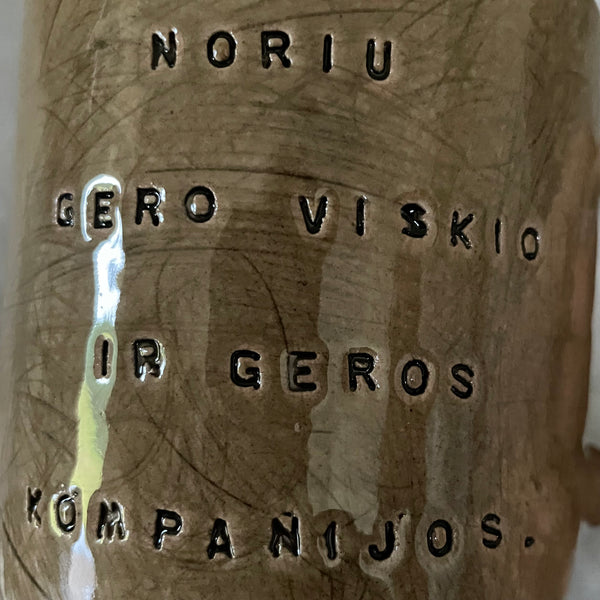 Brown mug with wishes