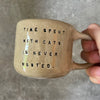 Mug with quote about cats