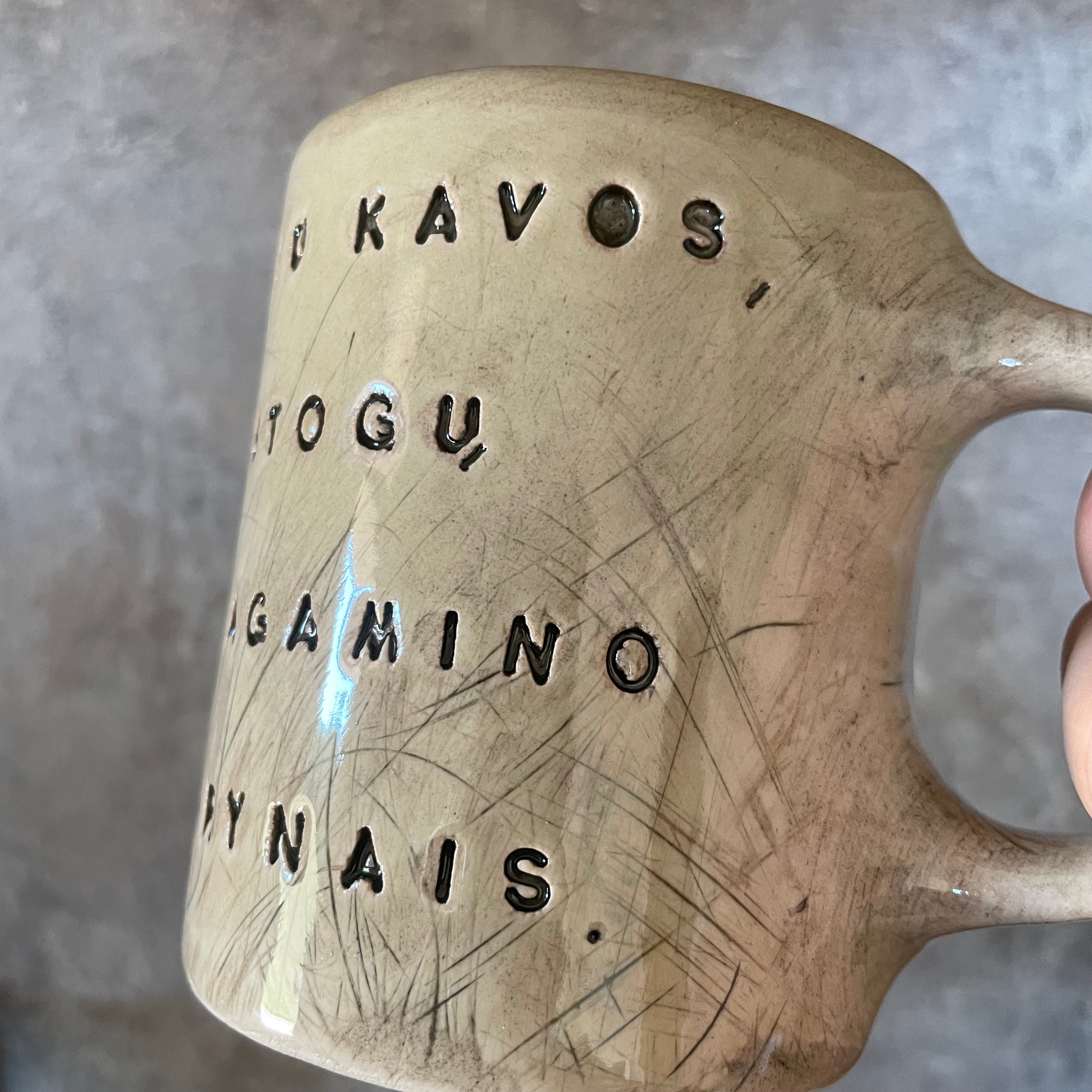 Mug with funny saying in Lithuanian