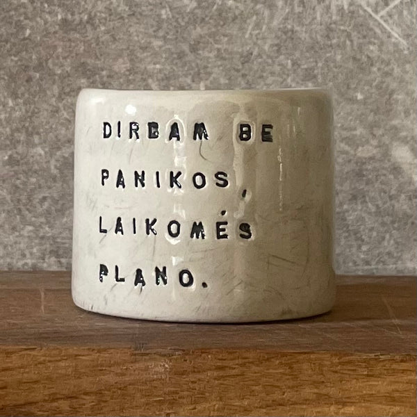 Mažytis puodelis apie darbą