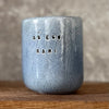 Small blue affirmation mug AŠ RAMI