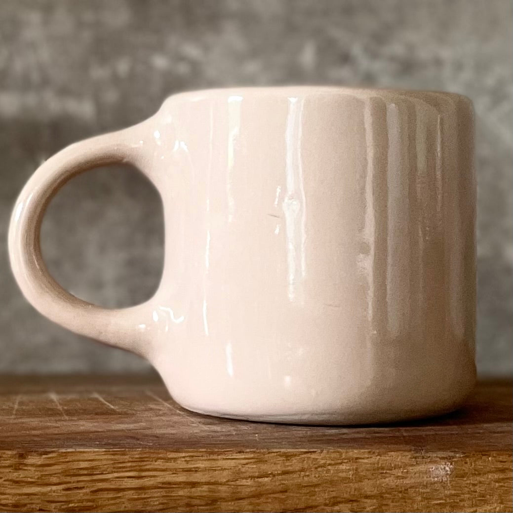Pink handmade mug for her