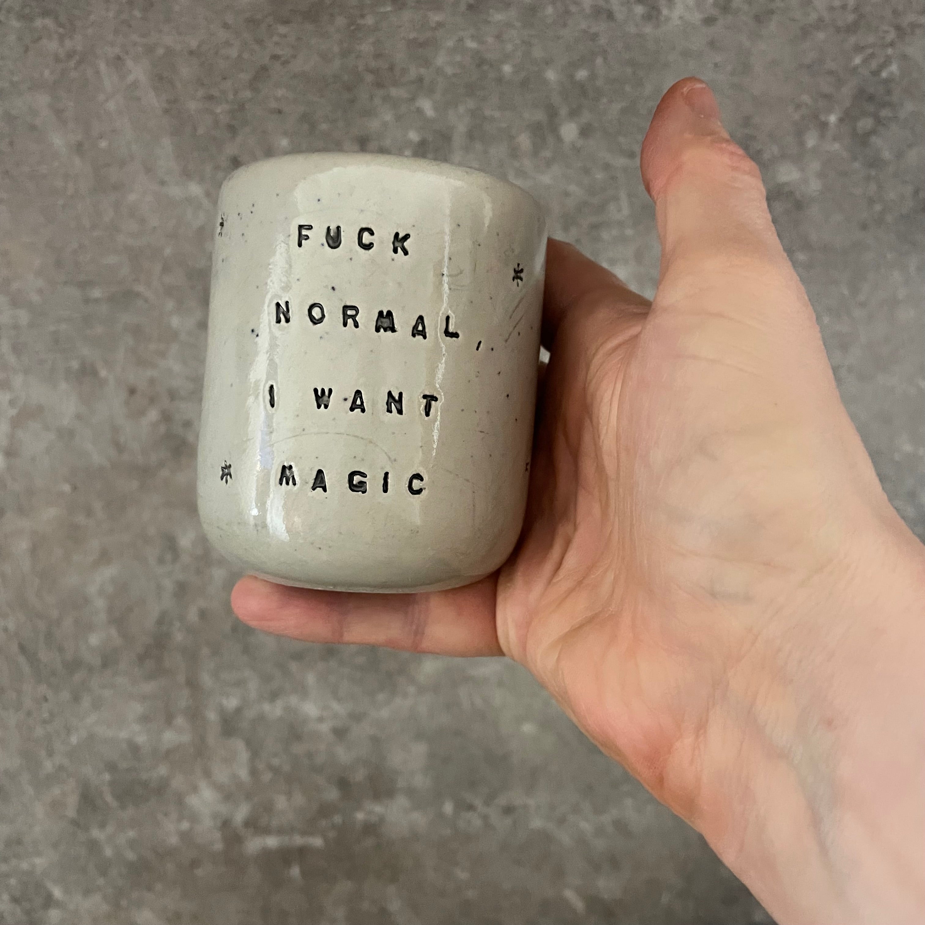 Small tumbler mug with funny saying