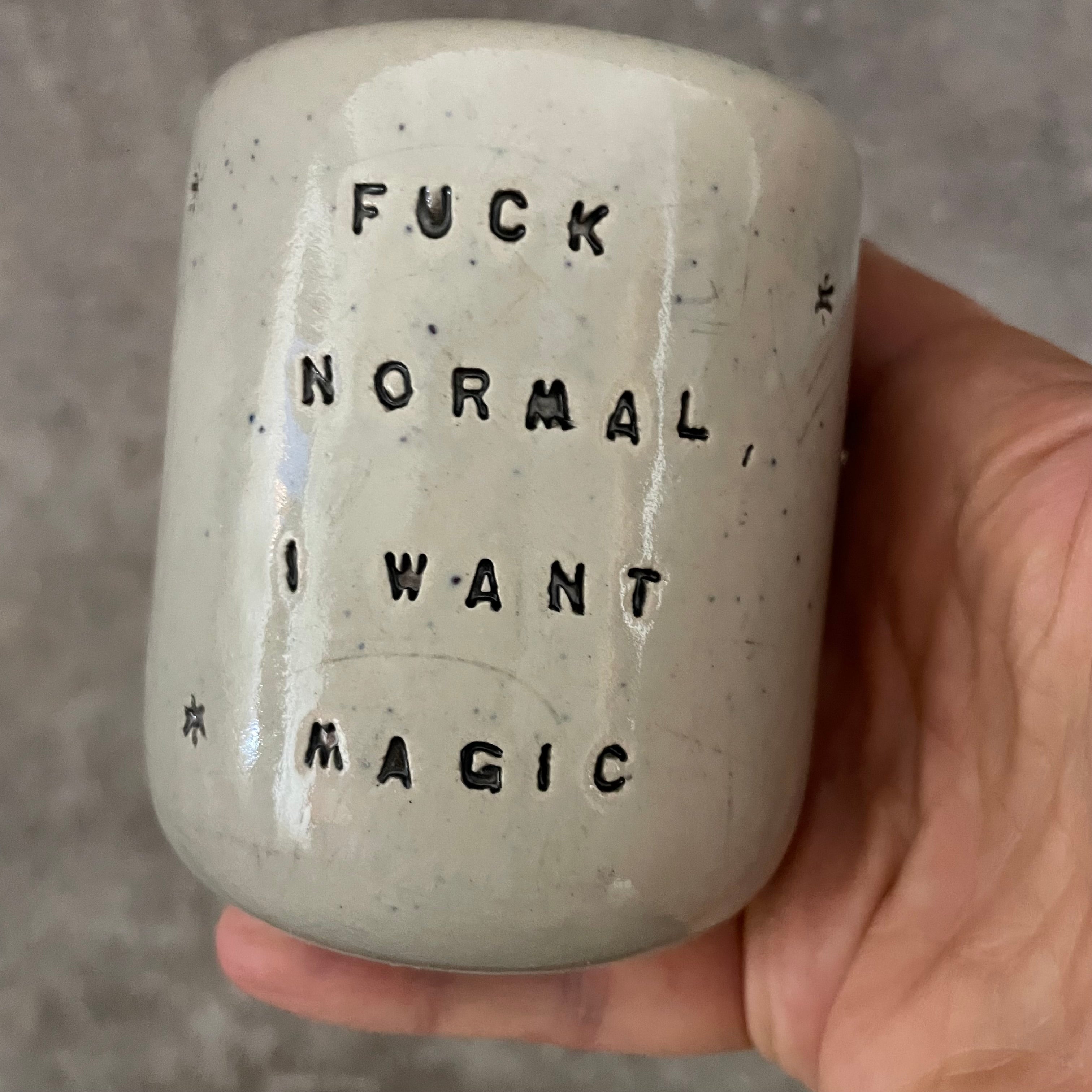 Small tumbler mug with funny saying