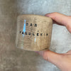 Set of two espresso mugs with words in Lithuanian