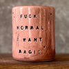 Red tumbler mug with magic saying