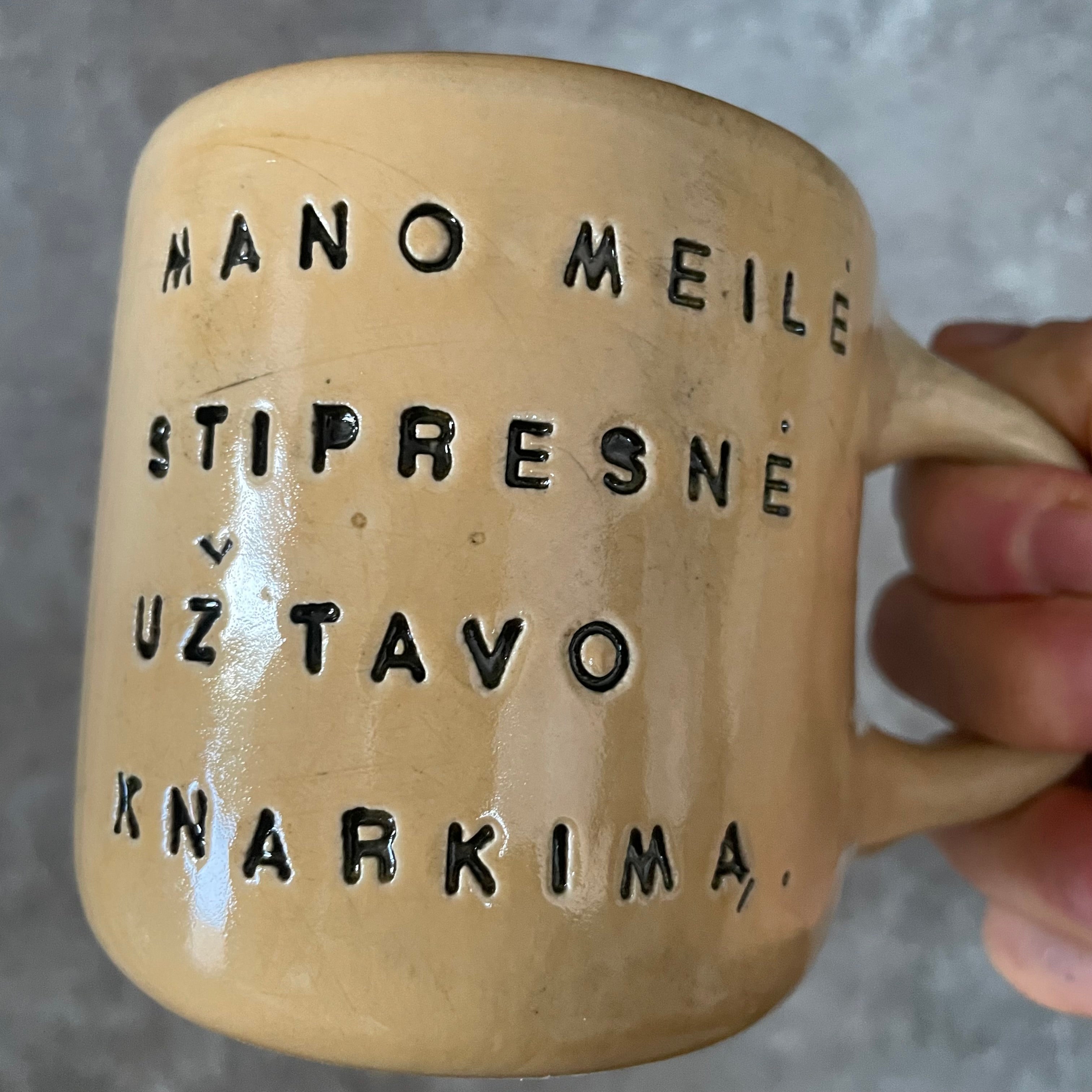 Yellow mug with lovely saying