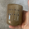 Brown mug KELKIS BUČKIS 150 ml