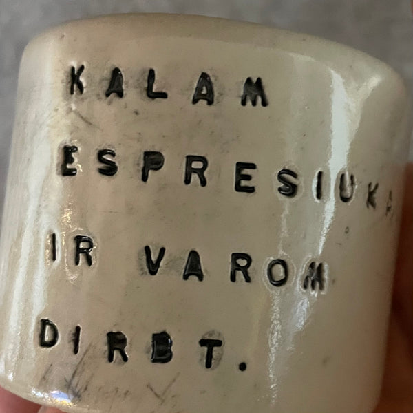 Small espresso mug about work