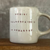 Speckled mug about croissants