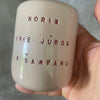 Mažas rausvas puodelis NORIU PRIE JŪROS