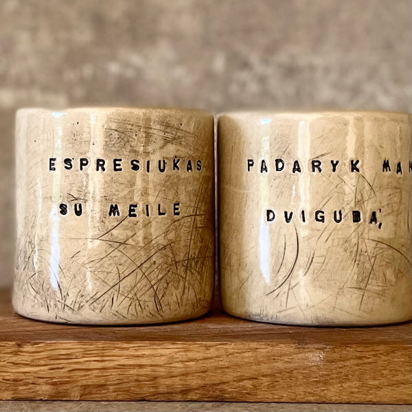 Set of two lovely espresso mugs
